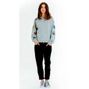OBEY Clothing Women's Moonrise Crewneck Sweatshirt - Heather Grey - sz XS